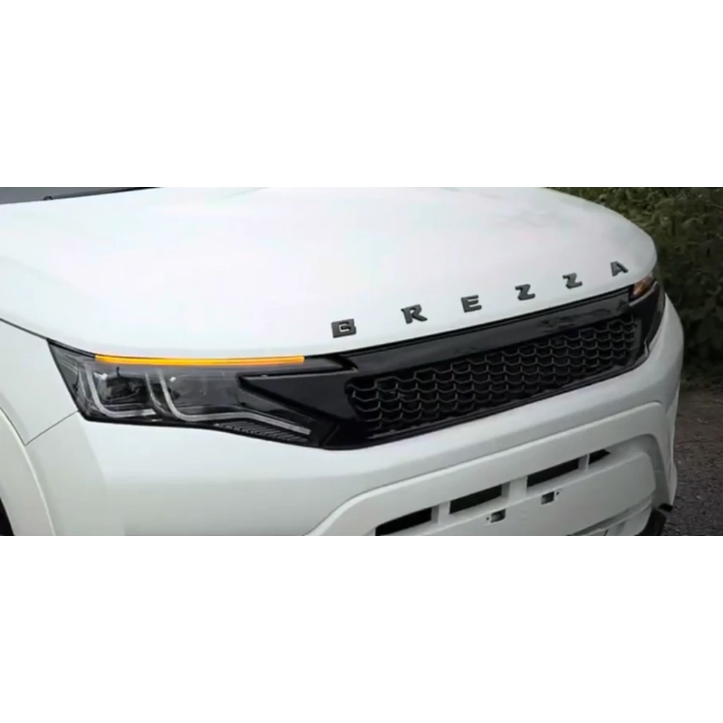 Buy Maruti New Brezza 2022-2025 Piano Black Front Grill online India | RideoFrenzy