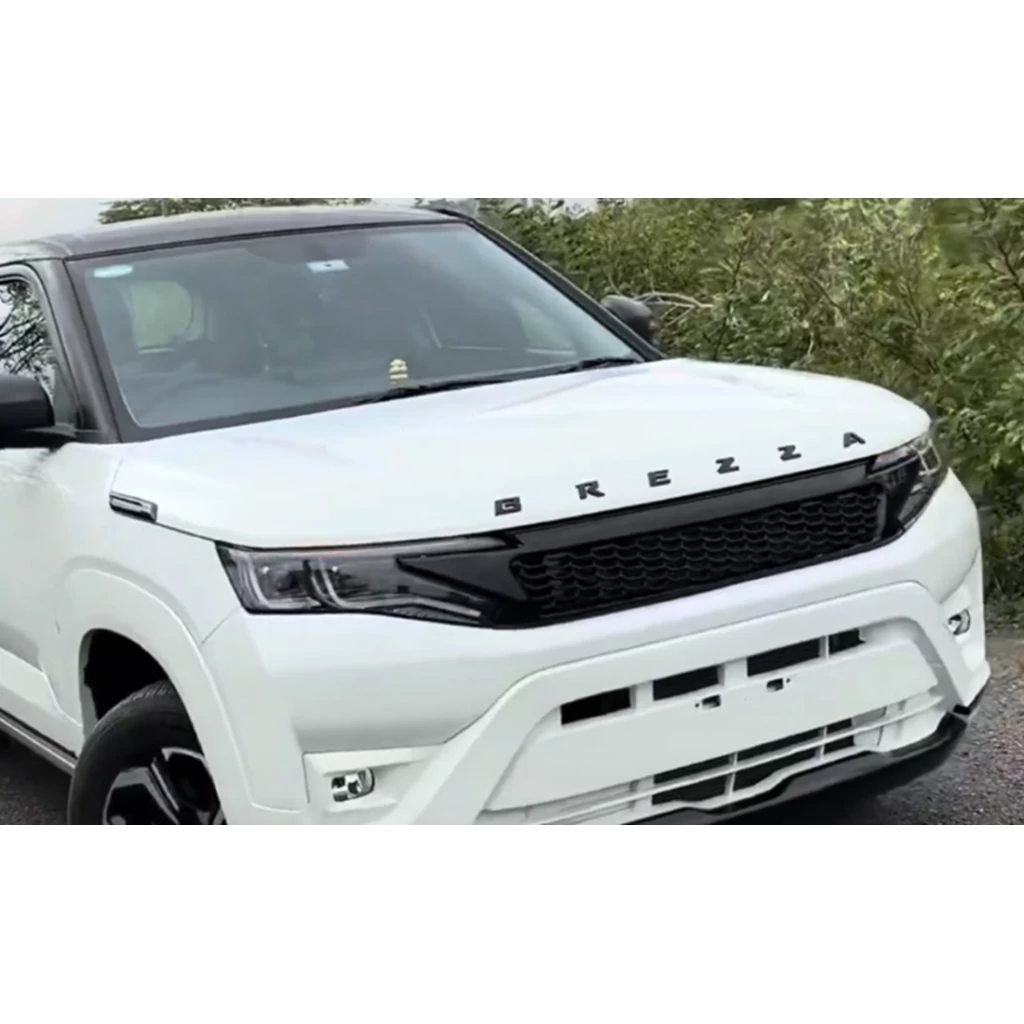 Buy Maruti New Brezza 2022-2025 Piano Black Front Grill online India | RideoFrenzy
