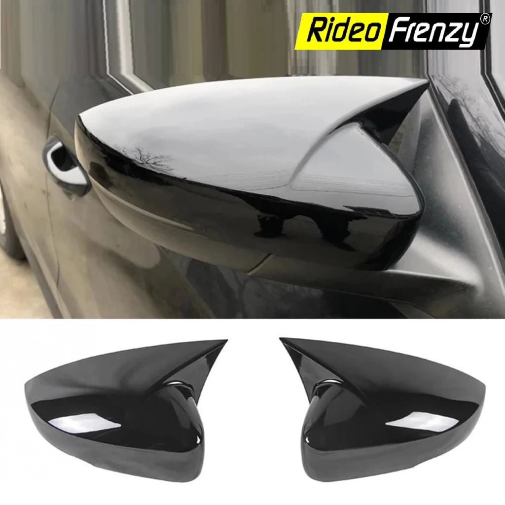 Buy Skoda Kylaq Batman Style Side Mirror Covers Covers online India | RideoFrenzy