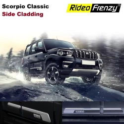 Buy Scorpio Classic Side Cladding Silver & Black ABS Plastic online India