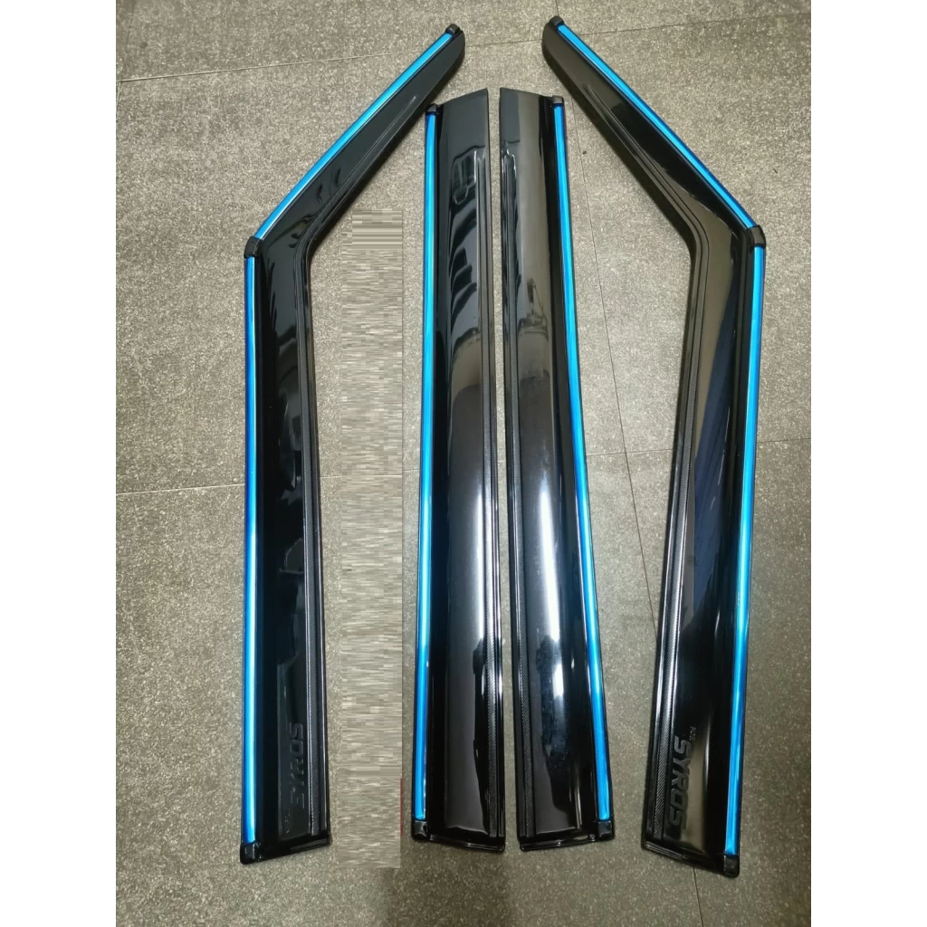 Buy Kia Syros Chromeline Door Visors Online | RideoFrenzy