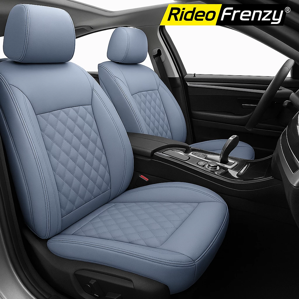 RideoFrenzy Luxury Nappa Leather Car Seat Covers | Skin Fit Tailor Made | ClubClass Premium Grey | 20mm Evlon Foam