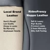 Buy RideoFrenzy Streak Off White & Black Nappa Leather Car Seat Covers | Free Shipping & Easy Returns