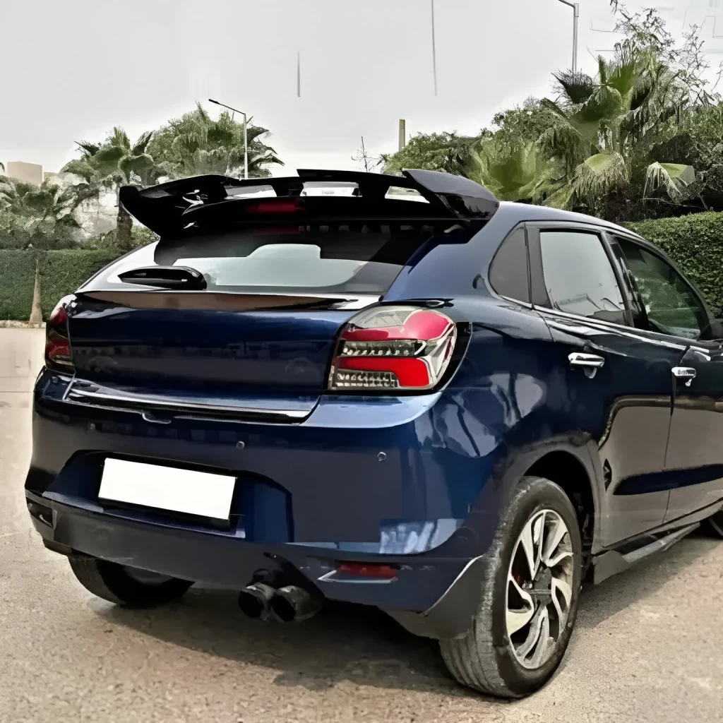 Buy Batman Pro Black Spoiler for Maruti Baleno, Fronx, Taiser and Swift | RideoFrenzy