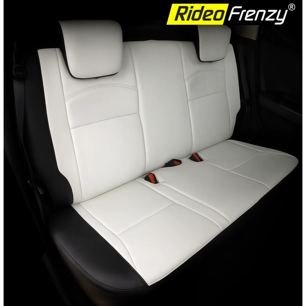 Buy Full White Leather Car Seat Covers | White Nappa Leather seat covers online Rideofrenzy