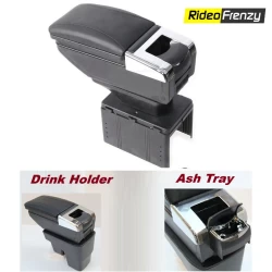 Buy Luxurious Black Premium Arm Rest with Drink Holder online India at RideoFrenzy