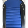 RideoFrenzy LEO Blue & Black Nappa Leather Seat Covers Online | Free Shipping