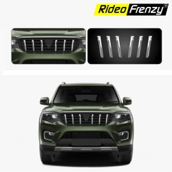 Buy Mahindra Scorpio N Chrome Grill Garnish Inserts online | RideoFrenzy