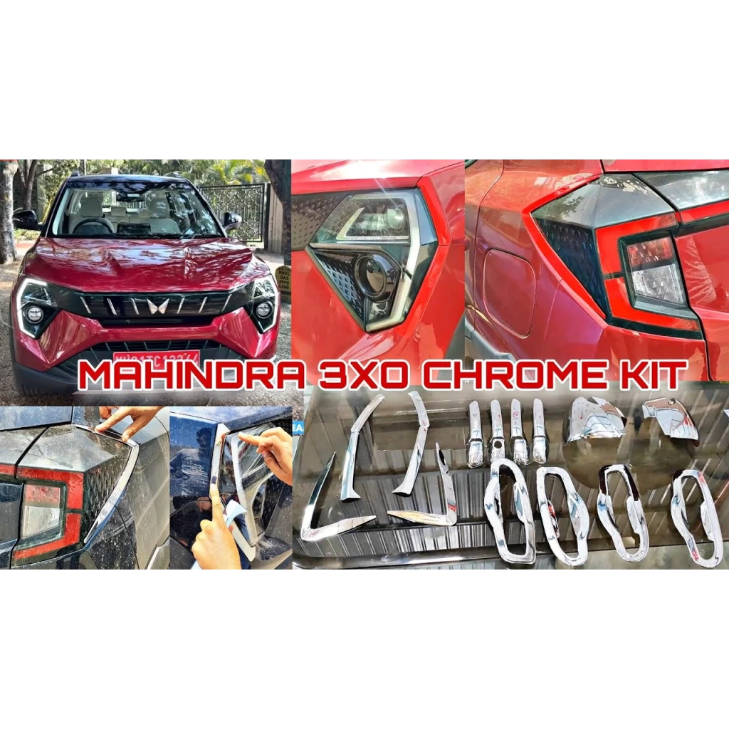 Mahindra 3XO Chrome Accessories | Headlight | tail light | mirror | handle garnish