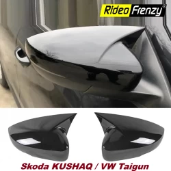 Buy Skoda Kushaq / VW Taigun Batman Style Side Mirror Covers online India | RideoFrenzy