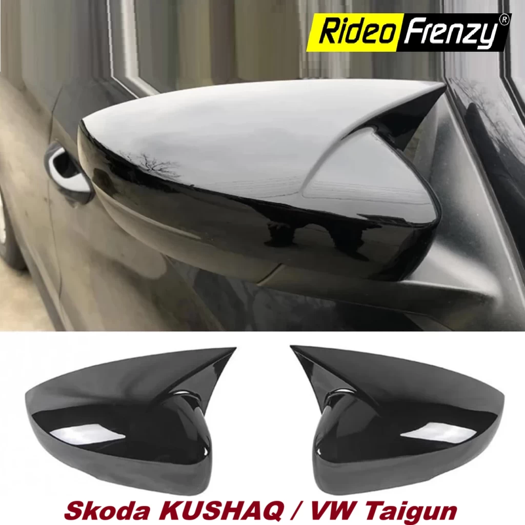 Buy Skoda Kushaq / VW Taigun Batman Style Side Mirror Covers online India | RideoFrenzy