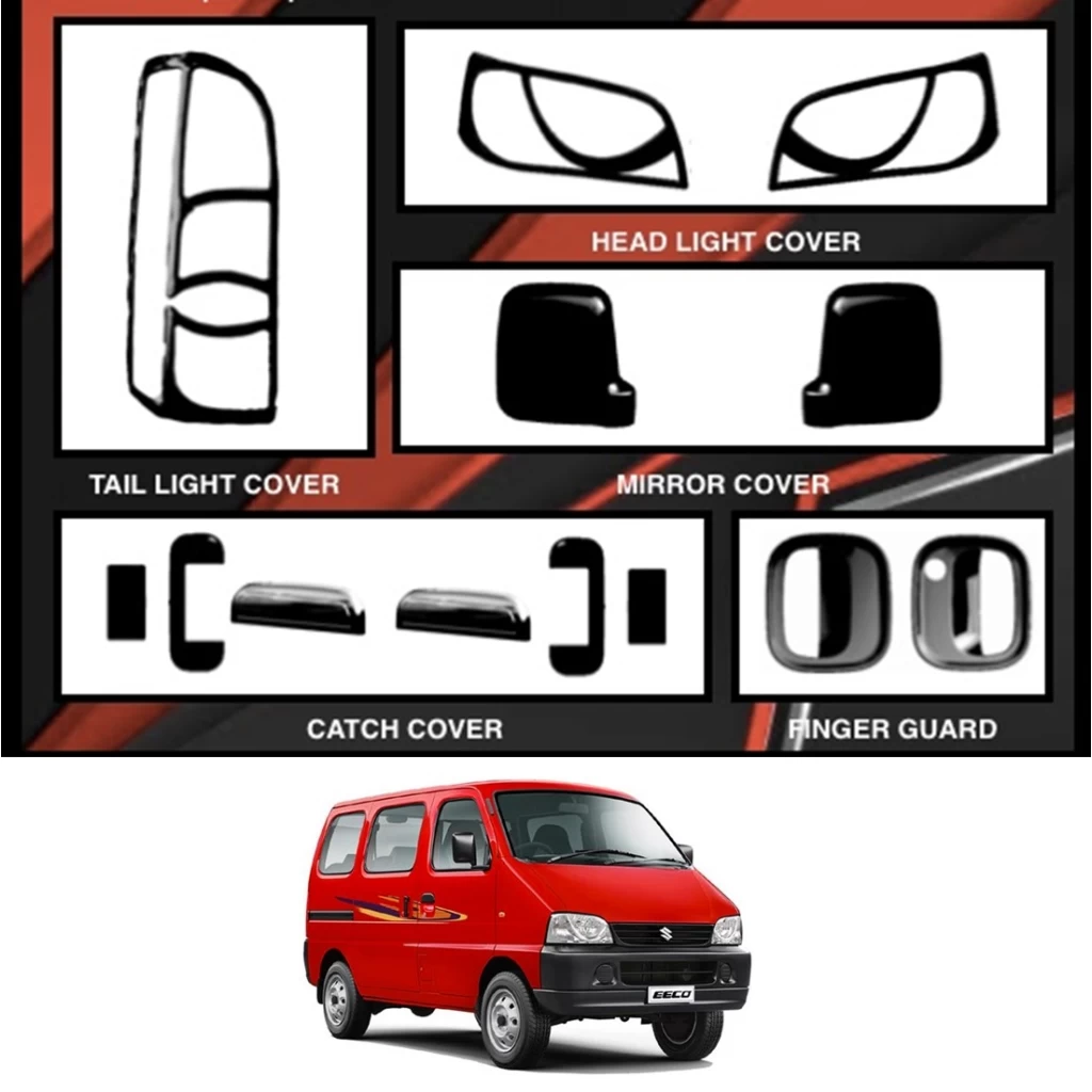 Buy Maruti Eeco Piano Black Garnish Accessories Kit online india | RideoFrenzy