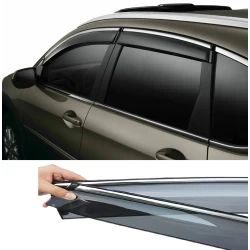 Buy Tata Curvv Door Visors Chrome Inserted Online | RideoFrenzy