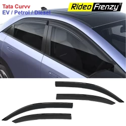 Buy Premium Quality Tata CURVV Door Visors online India | Rideofrenzy