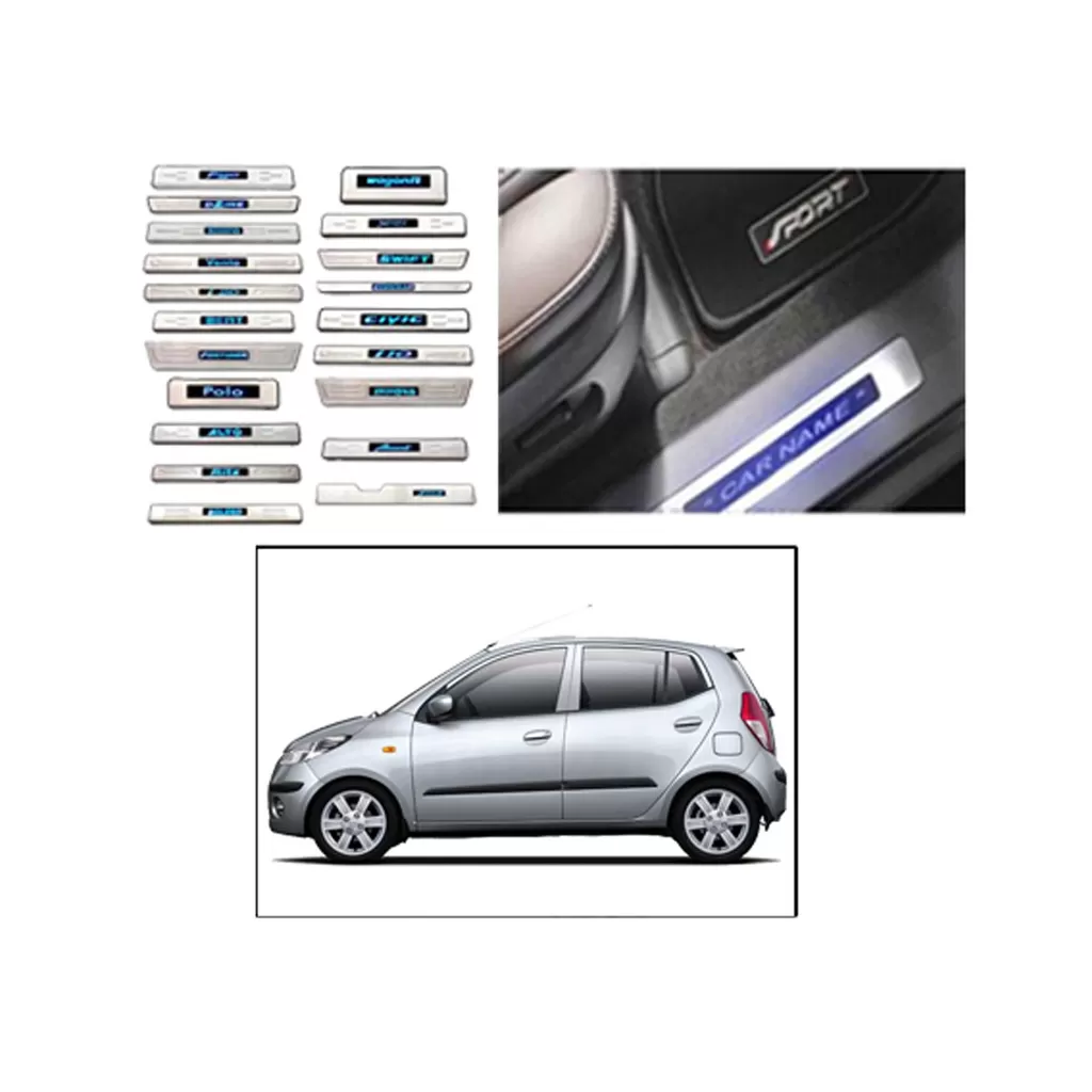 Buy Hyundai i10 Stainless Steel Door Scuff Sill Plates at low prices-RideoFrenzy