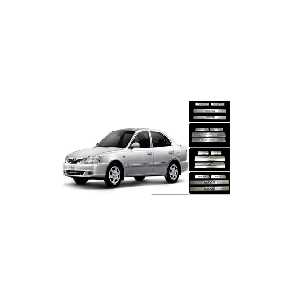 Buy Hyundai Accent Stainless Steel Door Scuff Sill Plates at low prices-RideoFrenzy