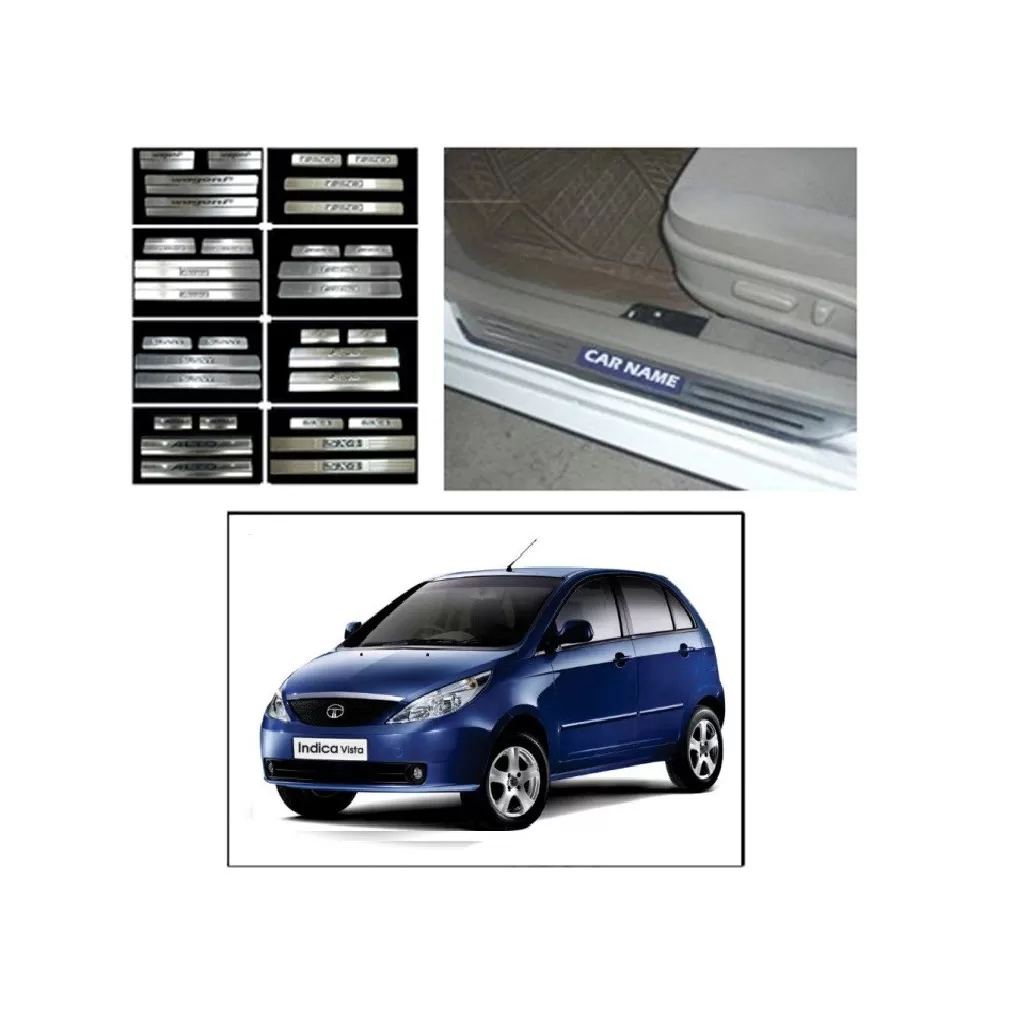 Buy Tata Indica Vista Door Stainless Steel Scuff Plate online at low prices-RideoFrenzy