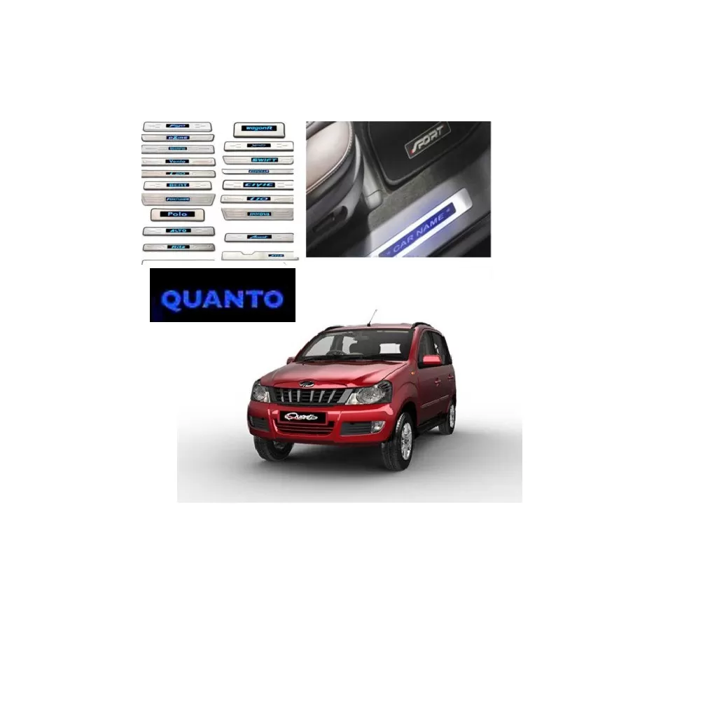 Buy Mahindra Quanto Stainless Steel Sill Plate with Blue LED online at low prices-Rideofrenzy